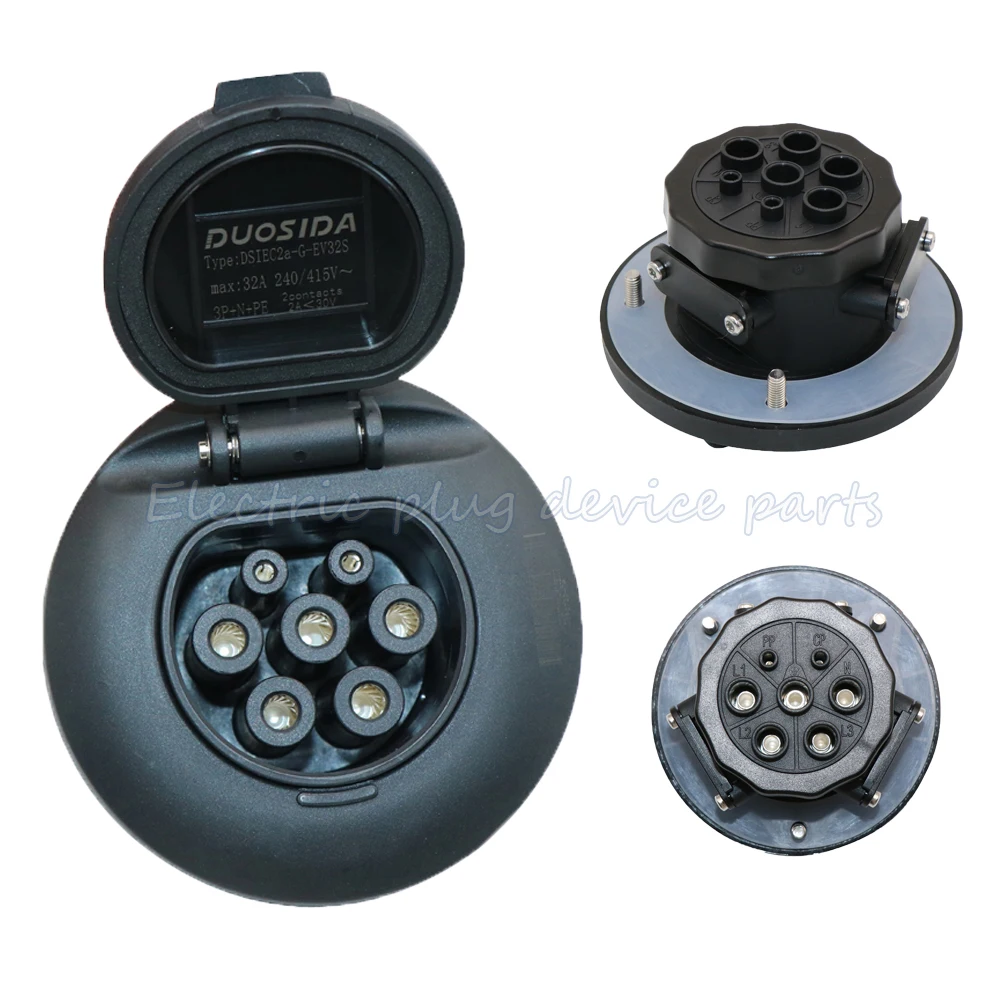 NEW EV Charging socket Type 2 32A 3 Phase for Electric Car 3 Point