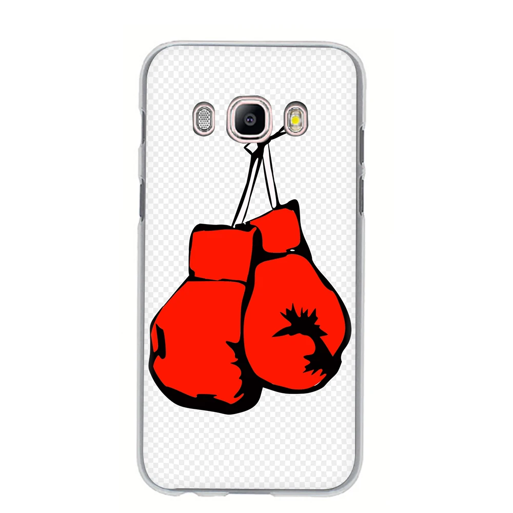 EWAU Boxing Gloves Pattern Soft Silicone Mattle phone case for Samsung A2 A20E A70s J3 J4 J5 J6 Plus Prime J7 DUO J8 - Color: T7