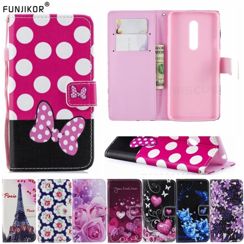 

Fashion Painted Flower Leather Cover Wallet Flip Case For OenPlus 7 Pro 6T 5T For Oen Plus 5T 6T 7 Pro 7Pro 1+7 Pro Funda