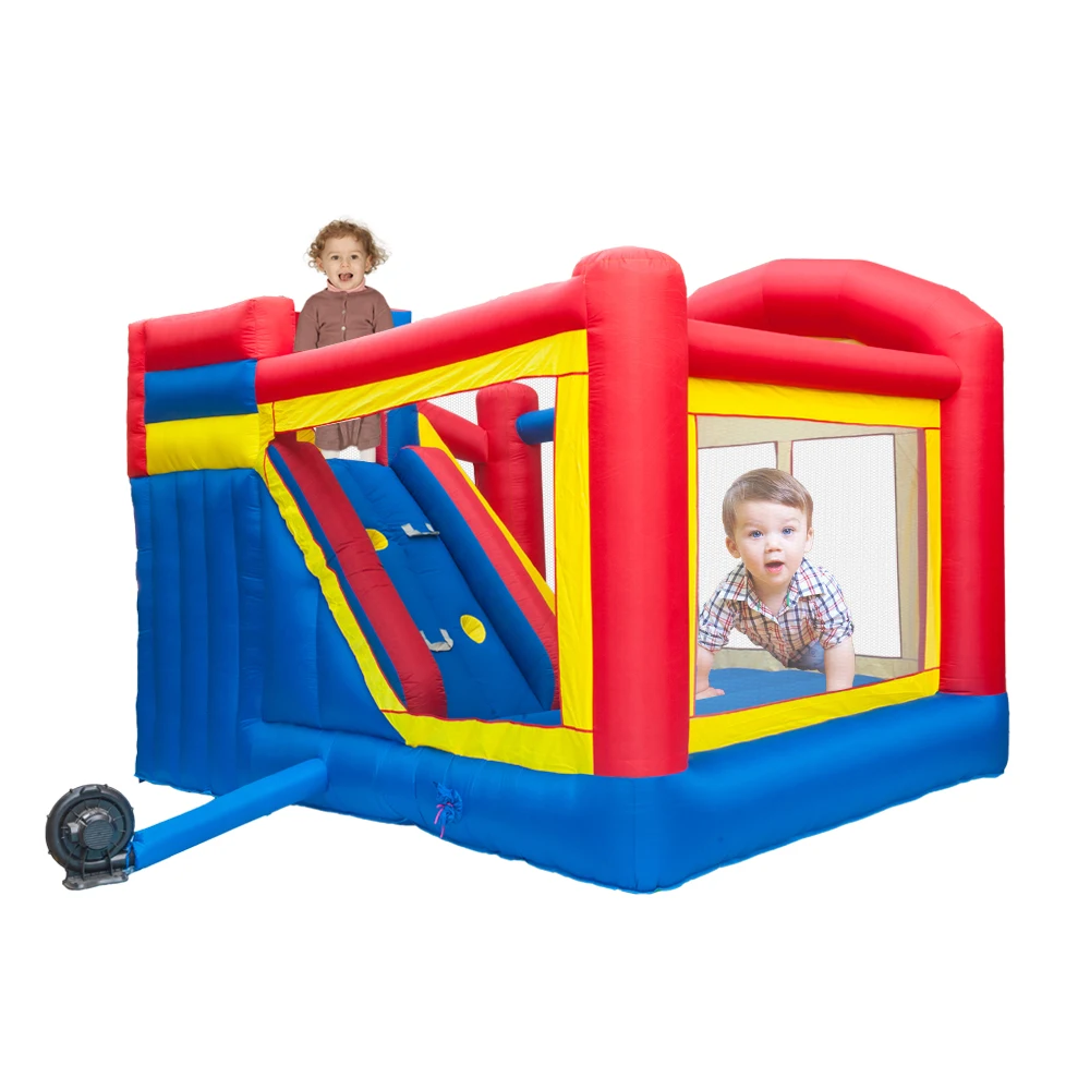 

1set PVC Inflatable Safe playground Bouncy Castle Outdoor Indoor Trampoline Inflatable Castle Playing Games for Kids Gift