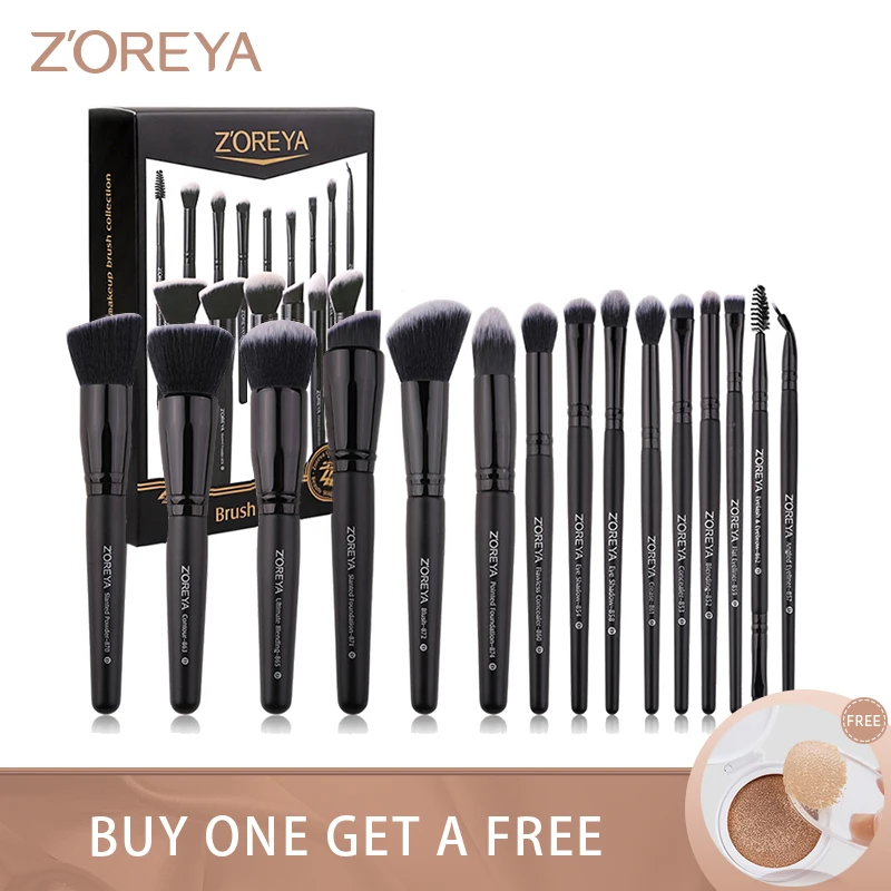 Zoreya Brand Soft Synthetic Bristles Makeup Brush Set Eye Make Up Tool