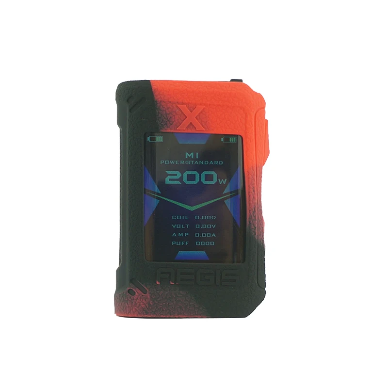 black red gel 10 шт силиконовый чехол для Geekvape Aegis X 200 Вт мод чехол для вейпа Резиновая кожа основы стикер рукав корпус демпфер гель мод щит - Цвет: black red gel