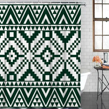 

Shower Curtain Waterproof Polyester With 12 Hooks Scandinavian Christmas Motifs