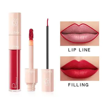 

2 In 1 Perfect Lipstick Professional Makeup Full Portable Matte Liquid Lipstick For Makeup Tint Lip Line Waterproof