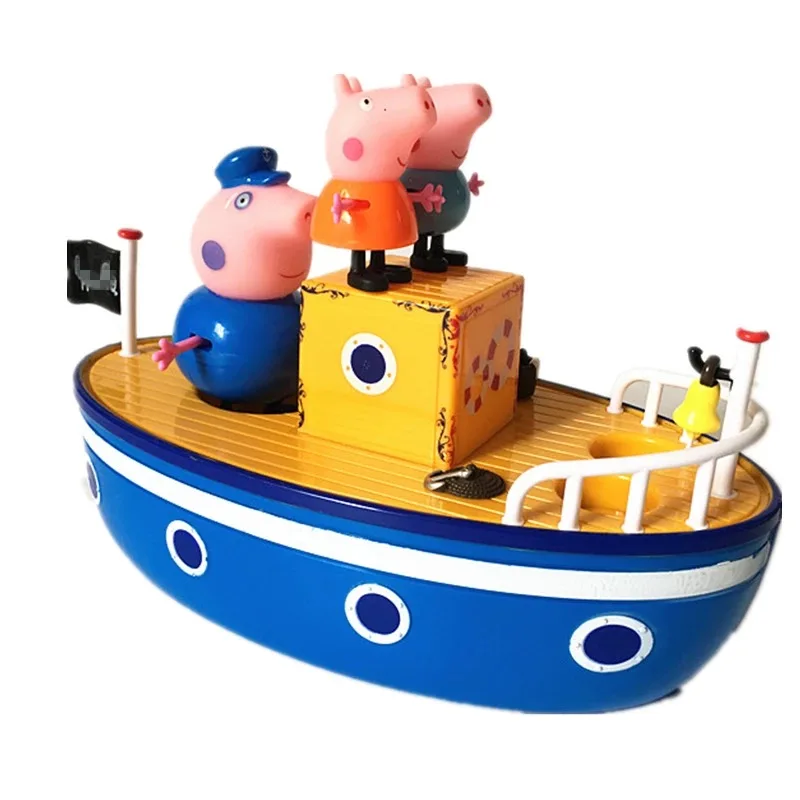 Свинка Пеппа игрушки парусник DiY Модель Свинка Пеппа семья аниме фигурка игрушка набор пластиковые фигурки игрушки для детей подарок на день рождения