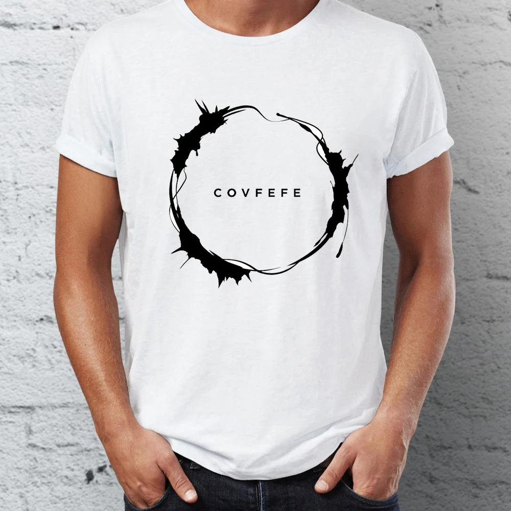 

Men's T Shirt Trump Covfefe Arrival Alien Language Parody Funny Classic Tee