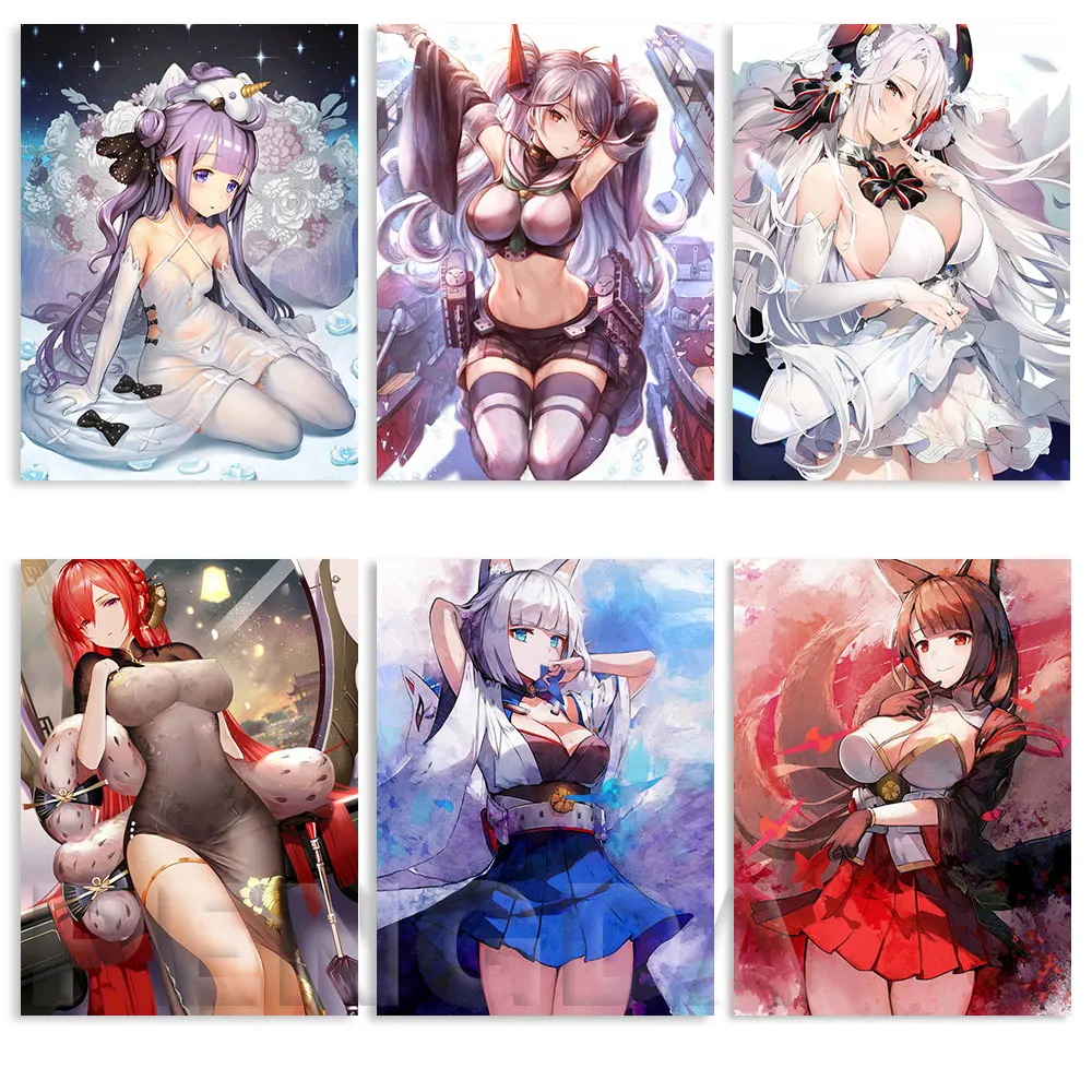 

Nordic Style Prints Painting Wall Art Animation Sexy Girl Posters For Modern Home Decoration Bedside Background Modular Pictures