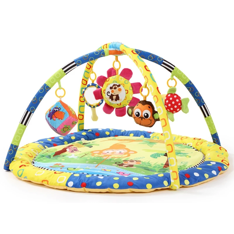 Игровой коврик с обезьяной, игровое одеяло, детская игрушка, детский музыкальный коврик для ползания, одеяло для ползания