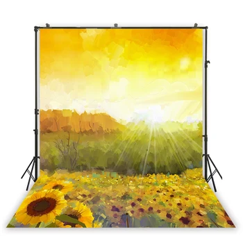 

Yellow sunflower background photography backdrop party decor girl baby shower photoshoot photo studio background XT-7194