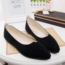 Женские осенние замшевые туфли на плоской подошве с острым носком Удобная рабочая обувь для медсестры повседневная обувь на плоской подошве Zapatos planos