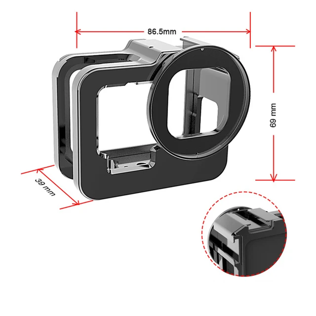 For gopro hero 9 10 11 12 black accessories case Protective Aluminium Alloy  Housing Metal Frame UV Filter For go pro accesorios - AliExpress