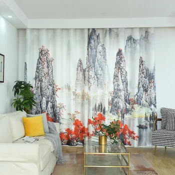 

Landscape Painting Curtains Blackout Curtains Soft Elegant Classic Curtains For Living Room Living Room Bedroom