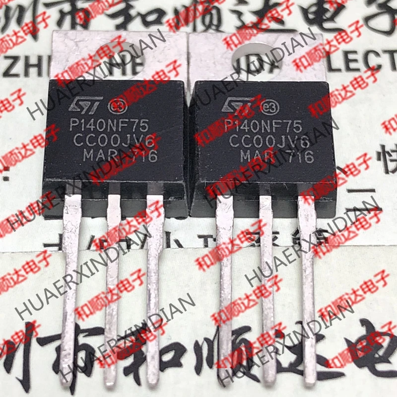 5 шт., новые оригинальные кнопки P140NF75 STP140NF75-220 75В 140A
