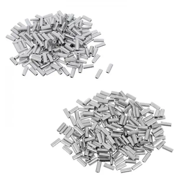400 шт. один обжимной рукав леска лидер такелаж рельсовый провод зажим для каната