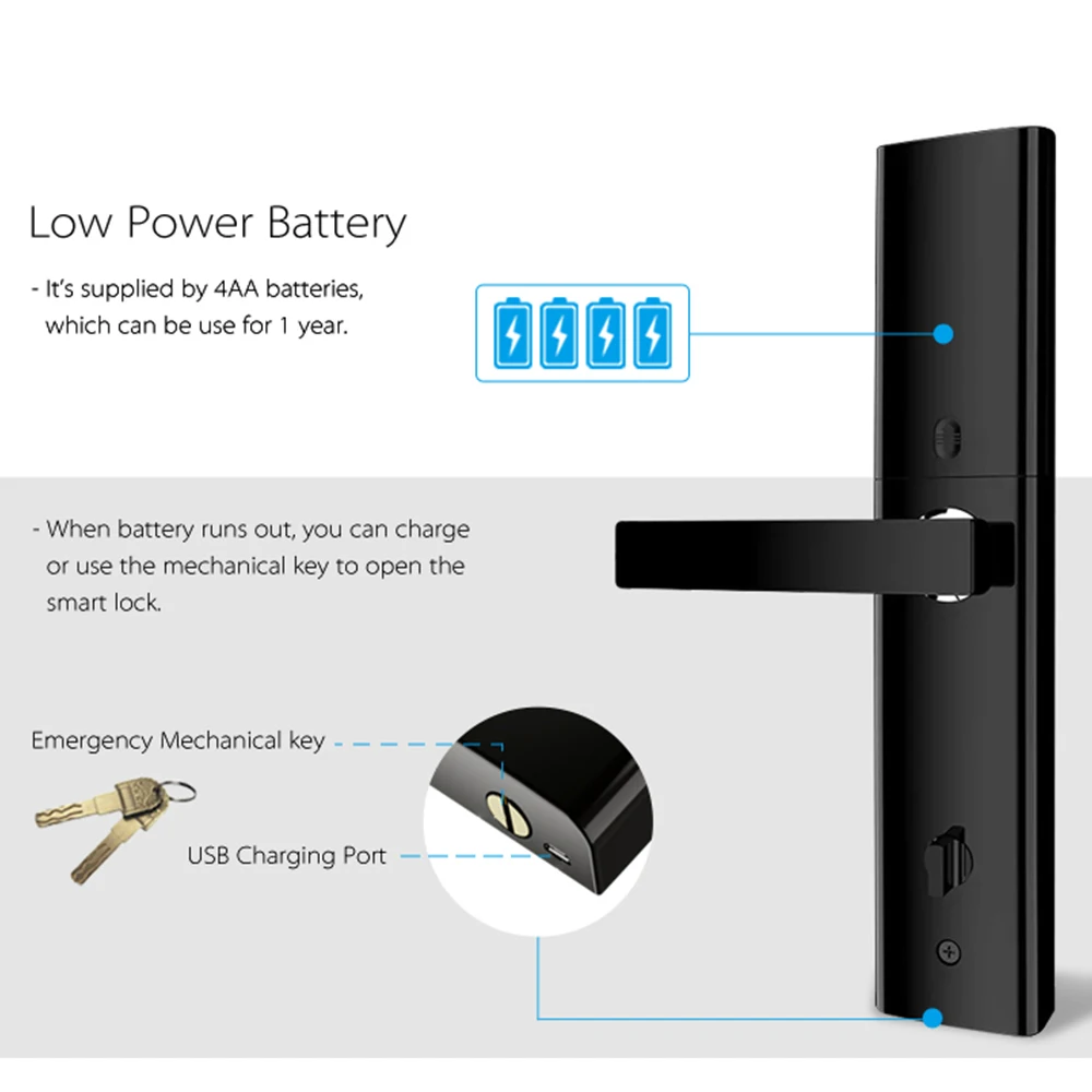 Tuya App smart life Electronic Intelligent Waterproof Biometric Fingerprint Smart Door Lock with WiFi for Home in Zinc Alloy Tuya App smart life Electronic Intelligent Waterproof Biometric Fingerprint Smart Door Lock with WiFi for Home in Zinc Alloy