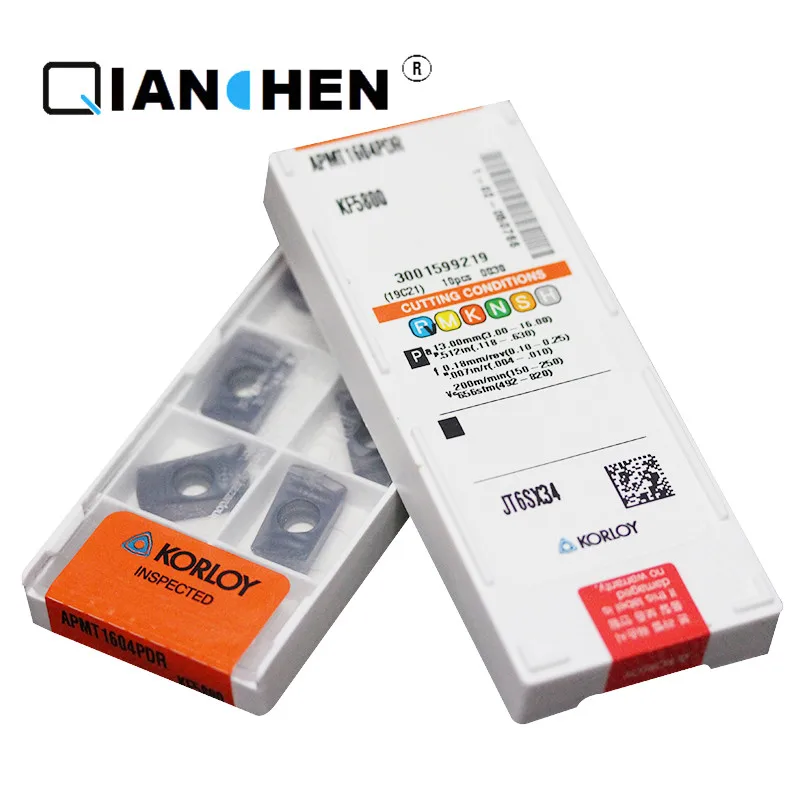 Корея KORLOY APMT1135PDSR-OM PC3600 APMT1604PDER-Q PC5300 APMT1604PDR KF5800(10 шт./лот) резец для внутренней обточки вставки