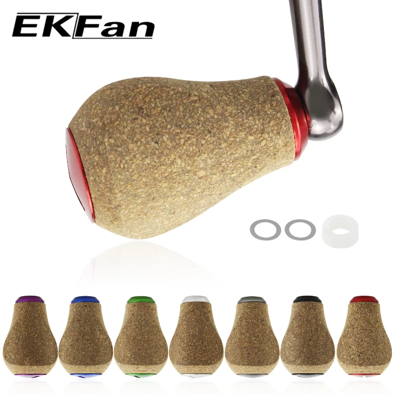 EKFan 1개 코르크 플랫 스피닝 베이트캐스팅 낚시릴 핸들 노브 (A/D/S 7*4*2.5mm 베어링 루어릴 핸들 DIY 부품)