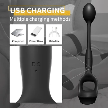 Sexy Toys Cockring for Man Couple Rings Chastity Huge Penis Cock Ring Silicone Butt Plug Anal Vibrator Penisring Toys for Adult 5