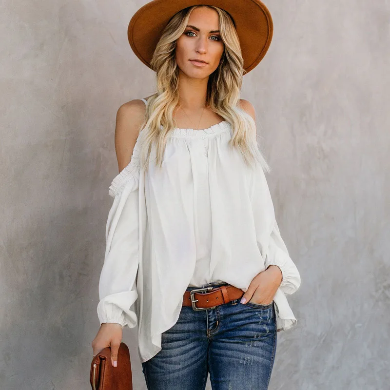 cold shoulder cotton tops