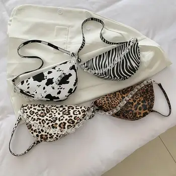 

Irregular Underarm Shoulder Bag Fashion Animal Pattern PU Women Handbag Tote Popular Simple Female Daily Bag