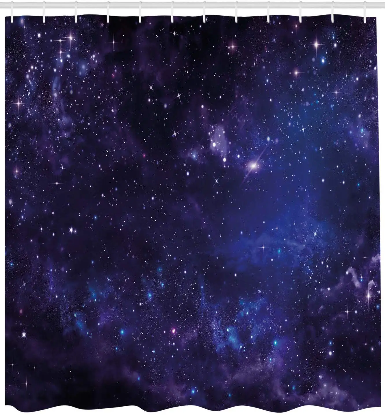 Занавеска для душа из ткани с изображением звезд в ночном небе пыли облаках | Дом
