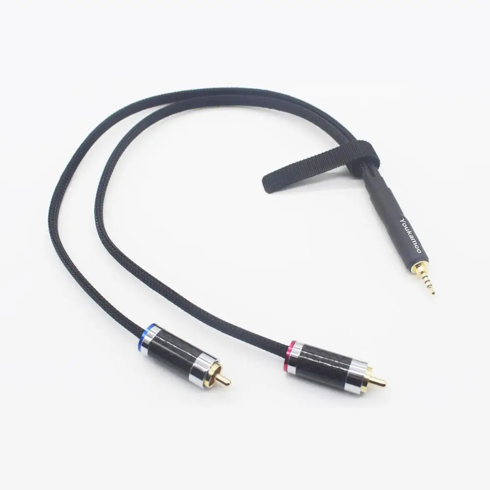 2 5mm Trrs to RCA Cable Balanced Headphone Audio Headphone Adapter Cable 1 FT 0 3M