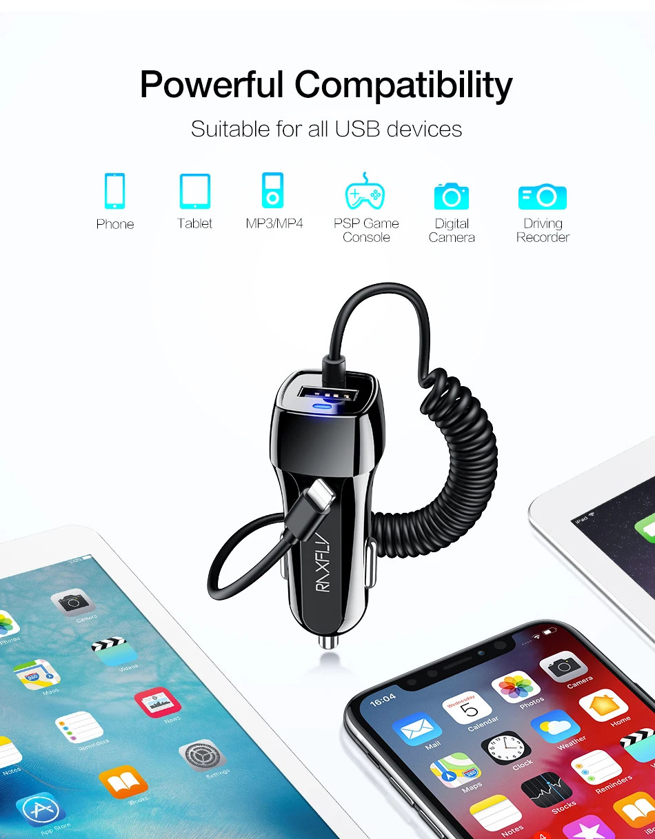 Usb type C автомобильное зарядное устройство Ультра быстрый выдвижной адаптер USB C кабель