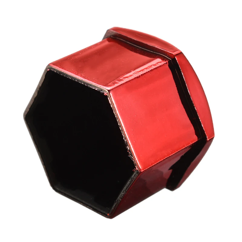 20pcs/set Red Universal 17mm Wheel Nut Bolt Cover Cap with 2 Removal Tool Set Exterior Decoration Protecting Bolt Rims