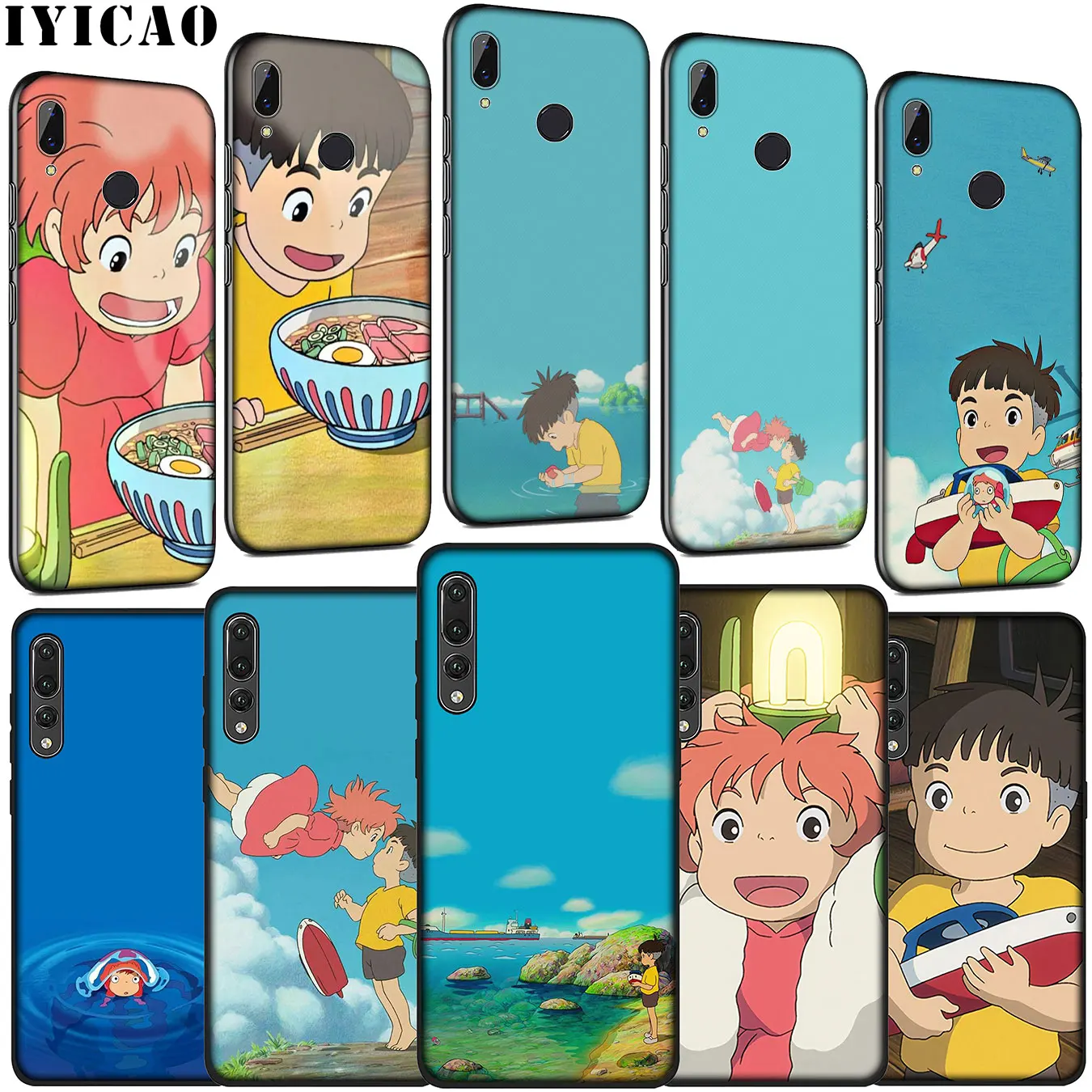 Мягкий силиконовый чехол Ponyo on the Cliff для Huawei P30 P20 Pro P10 P9 Lite Mini 2017 2016 P Smart Z Plus 2019 |