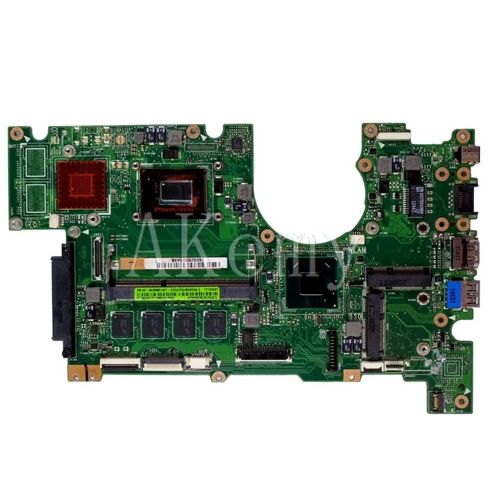 For Asus Motherboard B400a B400V B400VC REV2.1 Mainboard SR0N8 i5-3317U Processor 4G Memory