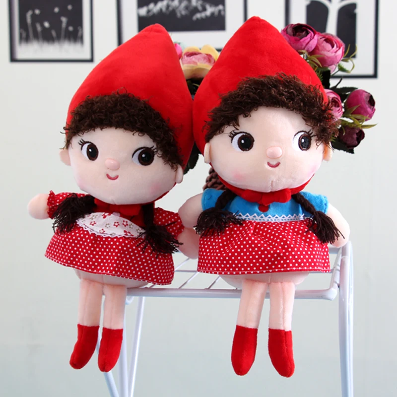 Candice guo, плюшевая игрушка, мягкая кукла, мультяшная Красная Шапочка, девочка, сестра, сказка на ночь, друг, рождественский подарок, 1 шт - Цвет: 1 pair