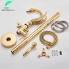Golden Swan Freestanding Bathtub Faucet Tub Floor Mount Bathroom Faucets Brass Single Handle with Hand Shower High Flow Ration 6
