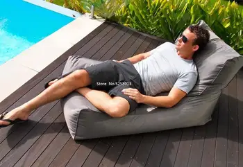 

Gray funny bean bag chair, living room adults seat home furniture sofas, patio beach beanbag chairs