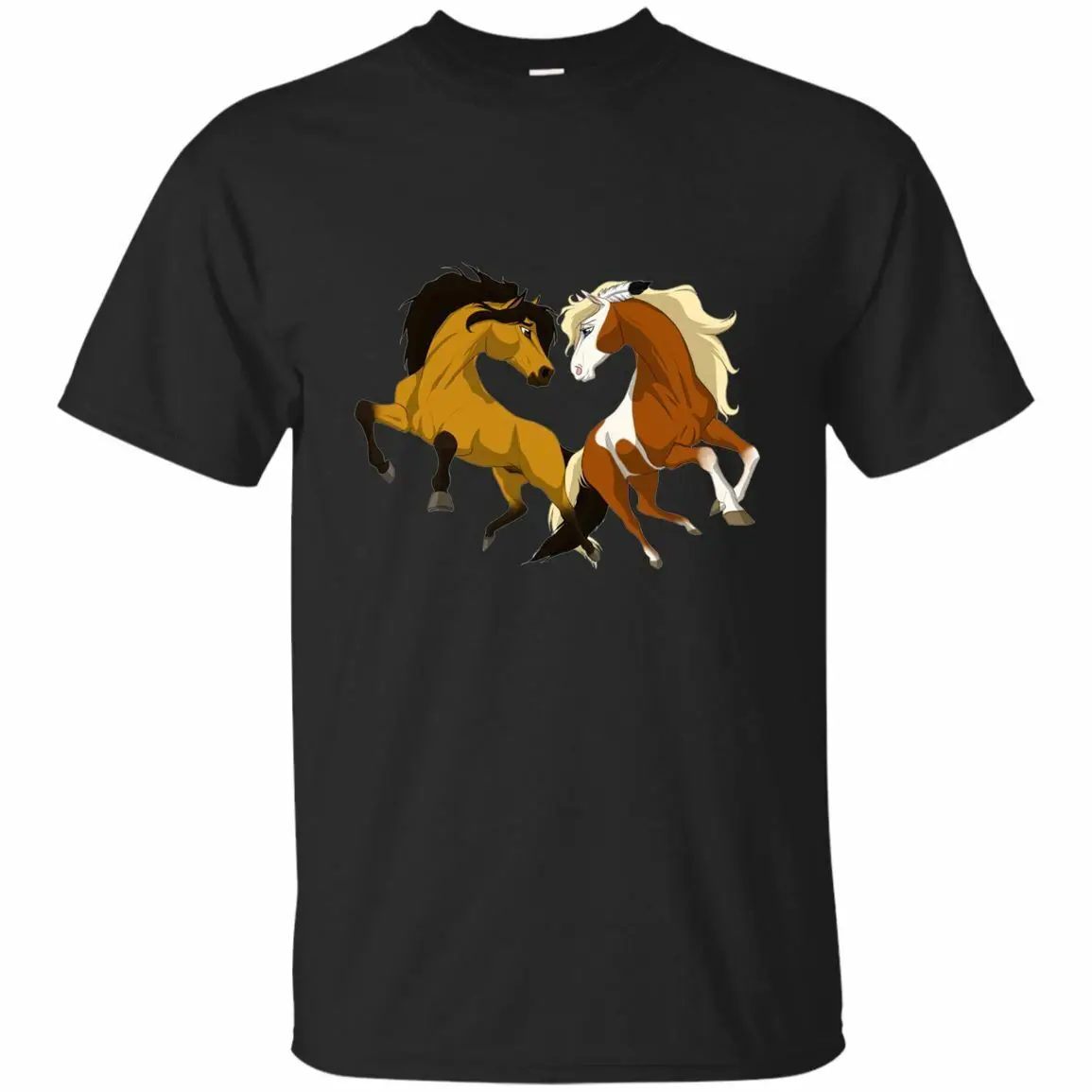 Детская футболка DreamWorks Spirit Riding Free Horse черного цвета темно синего для