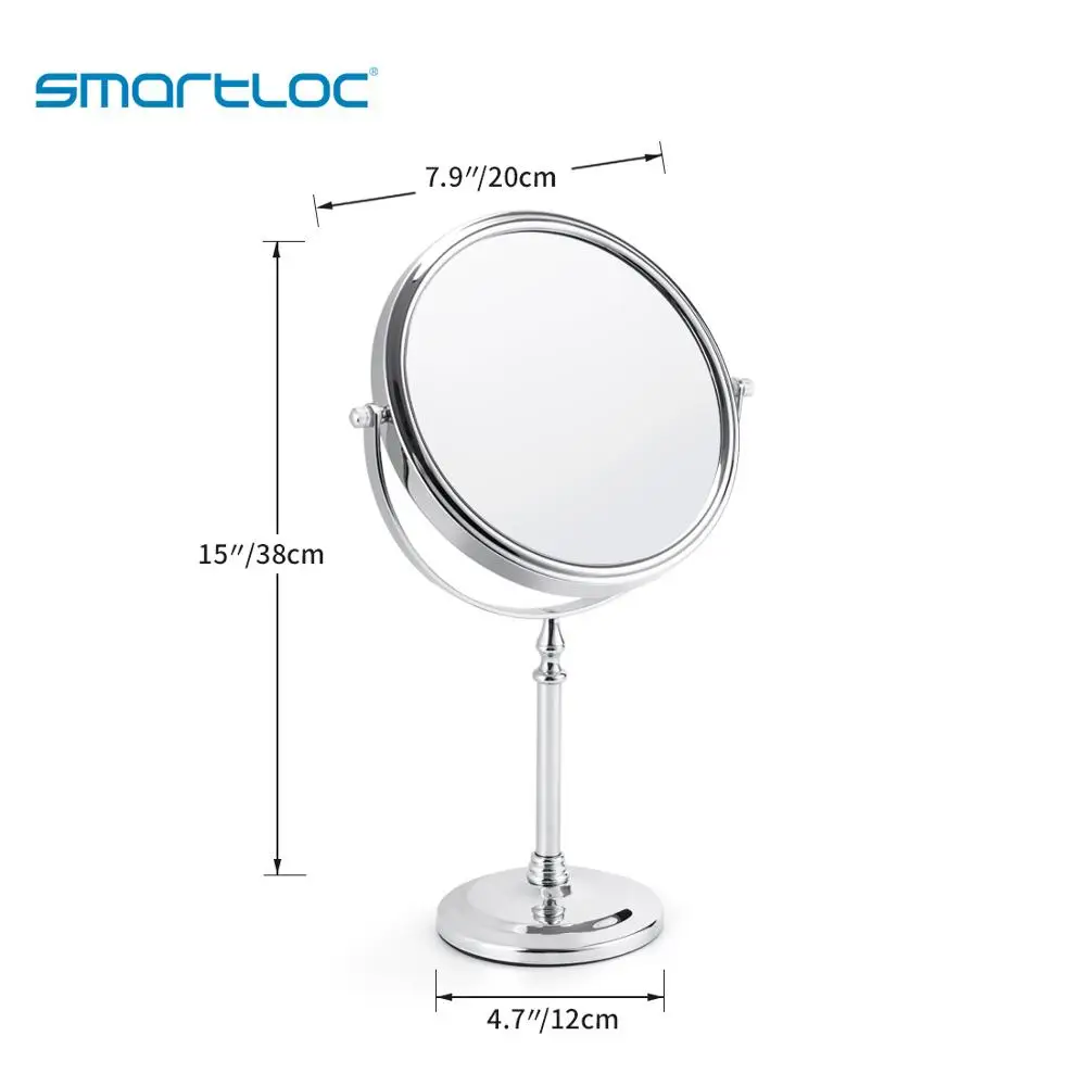Smartloc 20 см 2 лица 7X железная подставка круглое зеркало в ванную комнату для ванной