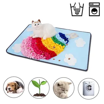 

New Dog Puzzle Toy Pet Snuffle Feeding Mat Boring Game Training Blanket Rainbow Air Balloon Snuffle Game Training Mat Play Toy