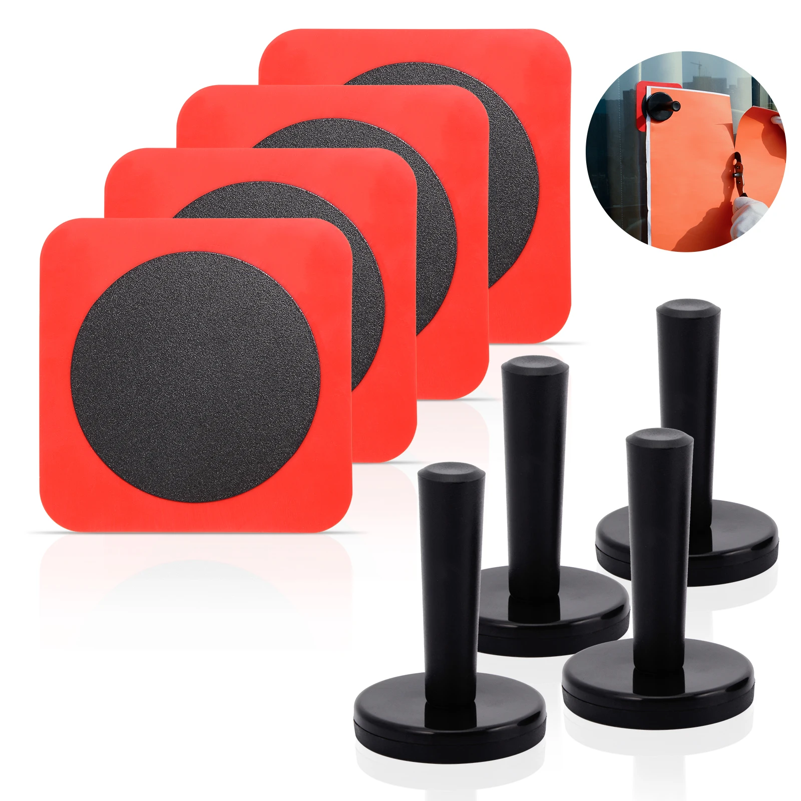 

EHDIS Vinyl Wrap Car Strong Gripper Magnet Holder Fixer+Silicone Metal Adsorptive Patch Sheet Carbon Film Sticker Fixing Tool