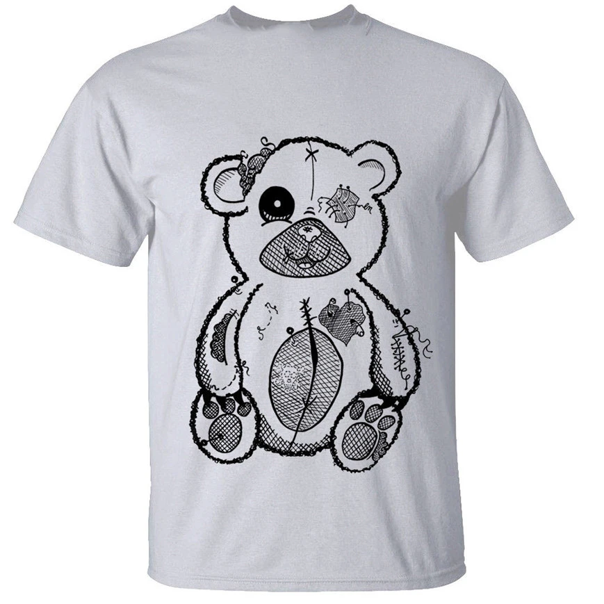 Camiseta para hombre de peluche andrajosa Goth Rock Punk gótico oso regalo  presente marca ropa camiseta|Camisetas| - AliExpress