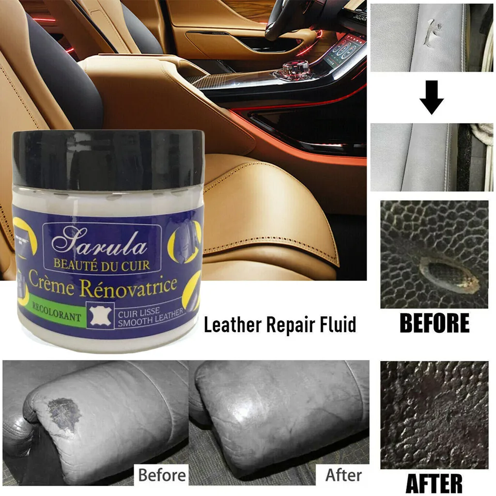 Leather Vinyl Repair Paste Cream Filler Compound For Car Seat Sofa Leather Restoration Cracks Burns Hole best selling#X