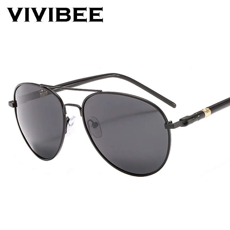 Солнцезащитные очки авиаторы VIVIBEE унисекс с поляризационными стеклами