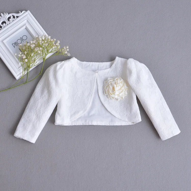 Куртки для маленьких девочек, хлопок, белый Детский кардиган, свитер для 1 и 2 лет, пальто,, весенняя одежда для новорожденных, RBC165001