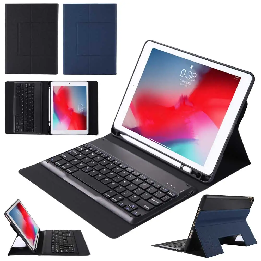 

Ultra Slim Wireless Keyboard Tablet Cover For iPad 10.2 inch 2019 Case Shockproof PU Leather Keyboard Cover For iPad 7th Gen
