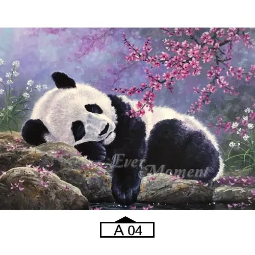 A04 Алмазная картина Ever Moment, панда, бамбук, 5D, сделай сам, картина, стразы, мозаика, полная квадратная дрель, алмазная вышивка, декор asf80 - Цвет: A04