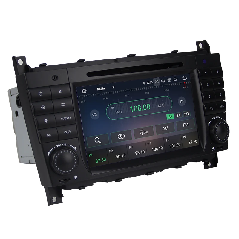 Perfect 4+64G Android 9.0 DSP 4G 2 DIN Car DVD GPS For Mercedes/Benz W203 W209 W219 A-Class A160 C-Class C180 C200 CLK200 radio stereo 2