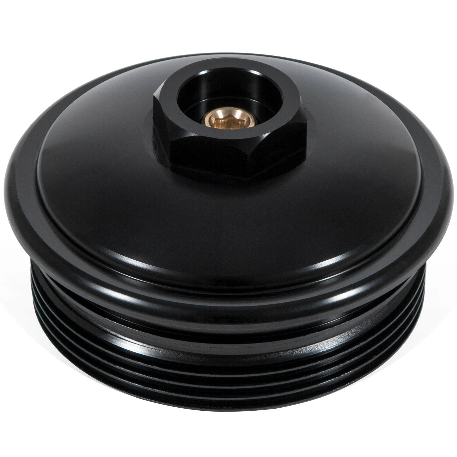 6.0L FORD POWERSTROKE Billet Aluminum anodized black Fuel Filter Cap