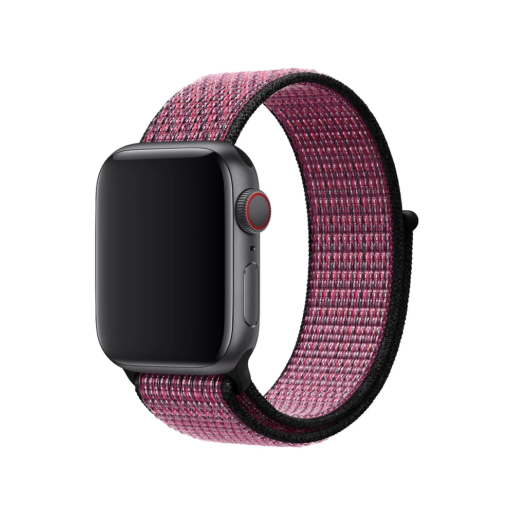 True Berry Ремешок для наручных часов Apple Watch Series 5/4/3/2/1 38 мм 42 мм нейлон дышащий сменный ремешок Спортивные петли для наручных часов Apple Watch, версии 44 мм 40 мм - Цвет ремешка: True Berry