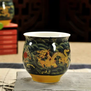 

Jingdezhen blue and white porcelain double-layer ceramic Kung Fu tea cup insulation function