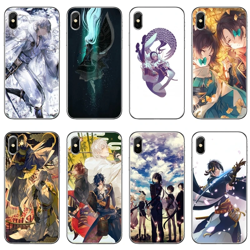 Anime Touken Ranbu Accessories Phone Case For iPhone 11 Pro XS Max XR X 8 7 6 6S Plus 5 5S SE 4S 4 iPod Touch 5 6 iphone 6s plus phone case More Apple Devices