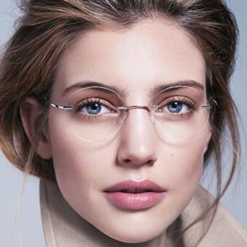 Titanium Alloy Framless owalne okulary dla osób z krótkowzrocznością wykończone kobiety mężczyźni ultralekki okulary korekcyjne bez oprawek 0 -0.5 -0.75 To -6.0 8 Titanium Alloy Framless owalne okulary dla osób z krótkowzrocznością wykończone kobiety mężczyźni ultralekki okulary korekcyjne bez oprawek 0 -0.5 -0.75 To -6.0 6