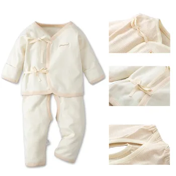 

New Style Children Clothing sets Newborns Pure Cotton Gown Clothes for Babies Two-Piece Set Baby Colored Cotton Underwear 0-3M